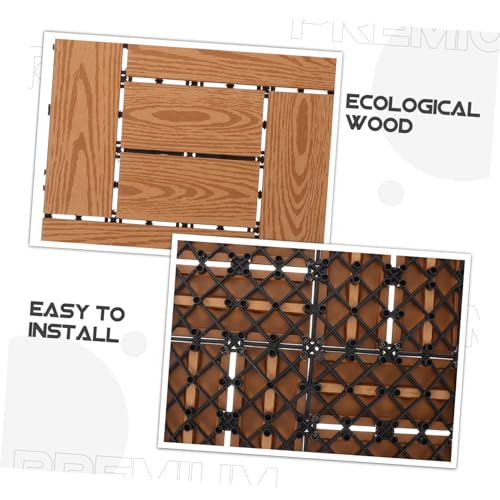 Suelos de madera de plástico baldosas entrelazadas para terrazas exteriores 4