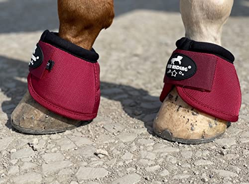 Image of 2520D Horse Bell Boots No-Turn Horse Bell Boots, Equine Ballistic Hoof Overreach Bell Boot, Pair