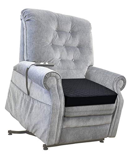 COMFORTANZA Large 20x20x5 Memory Foam Square Thick Non-Slip Chair Seat Cushion for Recliners, Armchairs, Couches - Floor Cushion - Sciatica, Tailbone Pain & Pressure Relief - Soft - Black