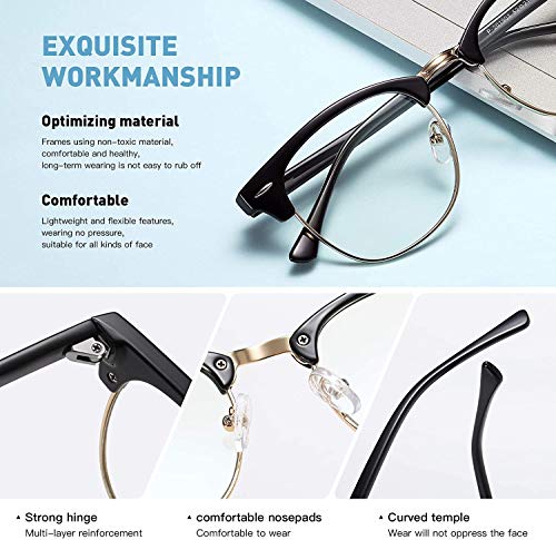 Black Jones® Zero Power Blue Cut Computer Glasses | Gaming Glasses | Anti Glare, Lightweight & Blocks Harmful Rays | UV Protection Specs | Men &... - Image 4