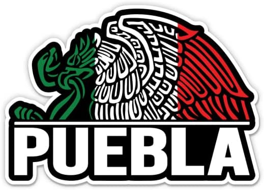Puebla Mexico MX Bandera Vinilo Pegatina - Teléfono de Coche - 3"