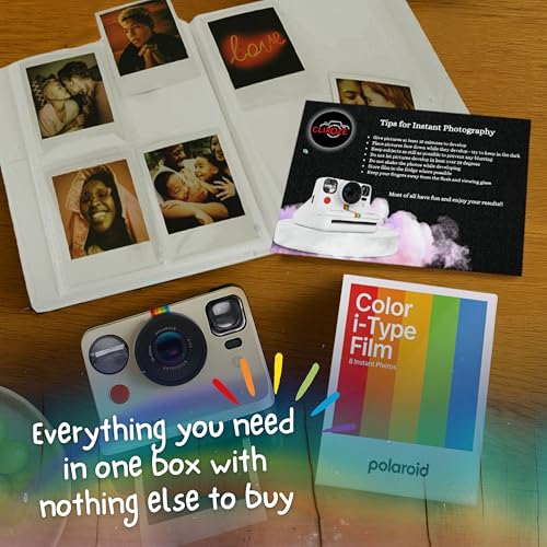 Instant Camera Bundle with Polaroid Now Gen 2, 8x Shot Colour i-Type Film, Large Polaroid Album and Clikoze Photography Tips Card - Image 3
