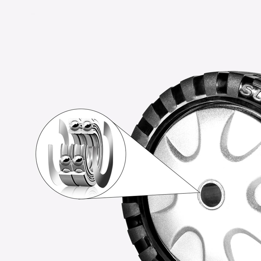 Gerrit 125mm Ruota con Perno Filettato per Carichi Pesanti, M20 Barra Filettata Metrica, Set di 4 Ruote Girevole Industriali Lisce e Silenziose, Ammortizzanti e Resistenti all'usura