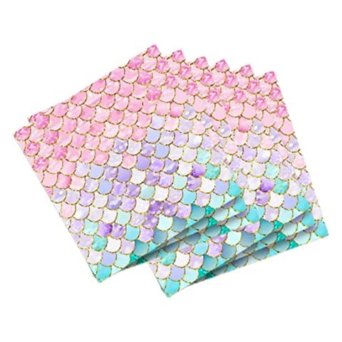 20pcs Mermaid Birthday Party Napkins Cover