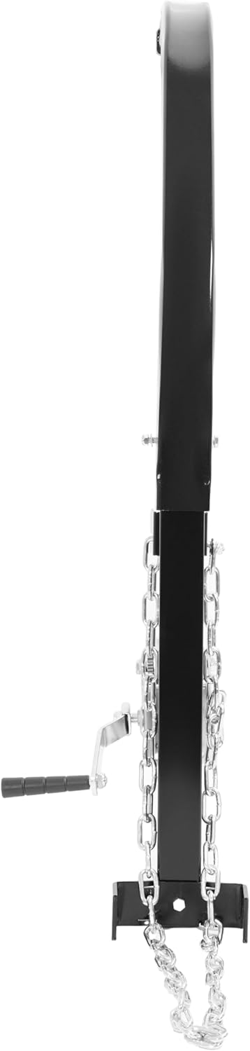 HECASA Tree Mounted Deer Hoist for Hunting Game 500 LBS Hand Winch Lift w/Steel Chain Heavy Duty Steel Deer Hanger for Skinning and Field Dressing Preys Hanging Hoist Powder Coated Black