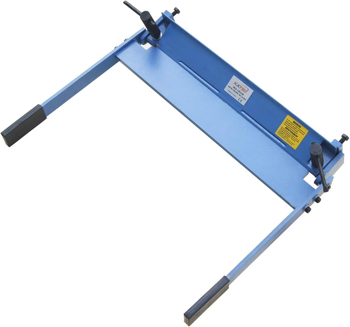 KATSU Tools Manual Sheet Metal Bending Folding Machine Bender 450mm Metalworking Workshop Hand Brake Folder, Suitable for 1.2mm Thickness Steel Sheet, 0-90° Bending Angle