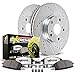 Power Stop K4659-26 Front Z26 Carbon Fiber Brake Pads with Drilled & Slotted Brake Rotors Kit
