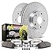 Power Stop K6806-26 Front Z26 Carbon Fiber Brake Pads with Drilled & Slotted Brake Rotors Kit