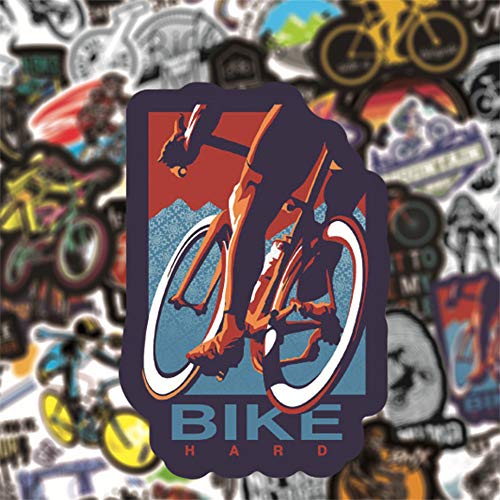 50 Pcs Mountain Bike Stickers| Mountain Bike Waterproof Vinyl Stickers for Bike Water Bottles Laptop Bicycle Refrigerator Cup Luggage Computer Mobile Phone Skateboard Decals - Thumbnail 7