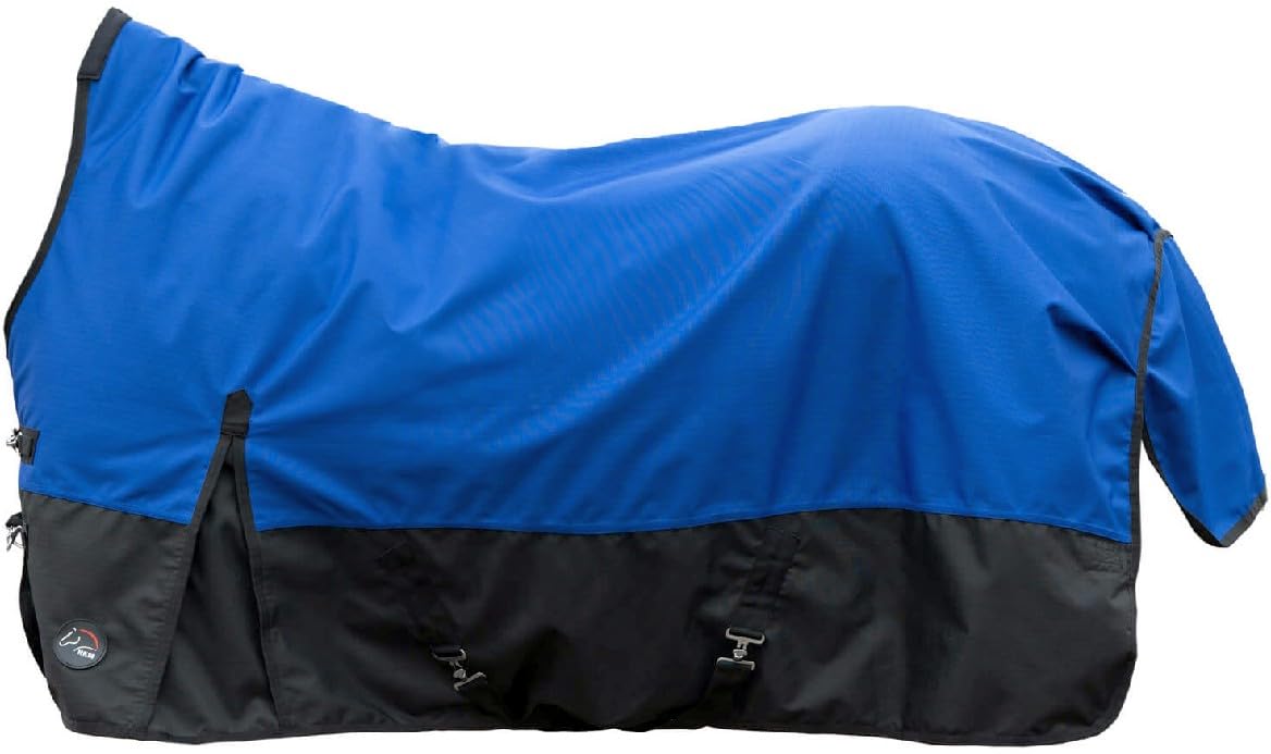 HKM Glasgow- 1200D Coperta a collo alto con fodera in pile Blu/Nero 115
