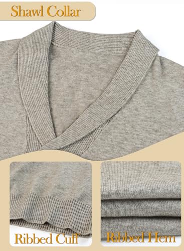 Men's Shawl Collar Sweater Vest Casual Sleeveless Knitted Button Cardigan Vest4