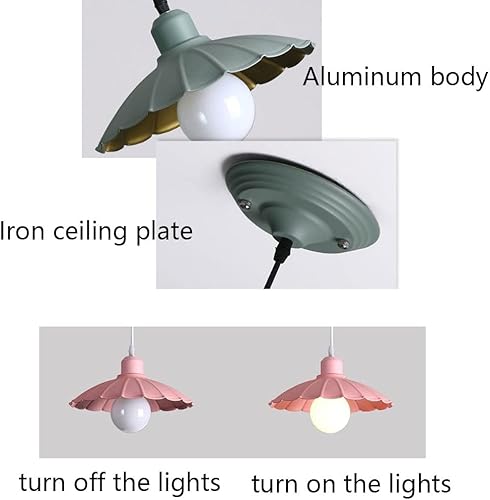 Miniatura 4 de Lámpara colgante de techo, lámpara creativa de restaurante para un solo faro, lámpara colgante industrial para techo colgante para macarrón nórdico,
