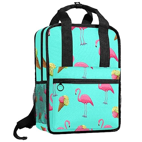 Sac à dos pour garçons imprimé flamant rose multicolore bleu 14in
