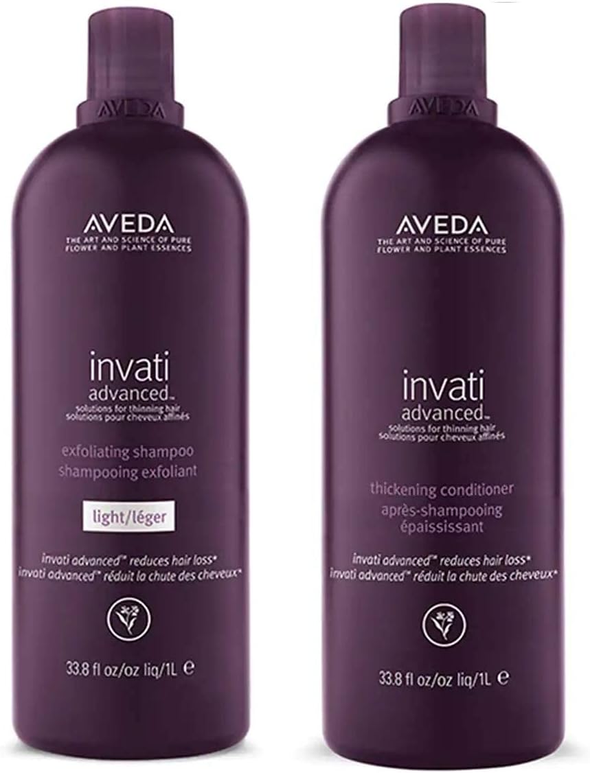 Aveda Invati Advanced Light Exfoliating Shampoo and Thickening Conditioner 33.8 oz