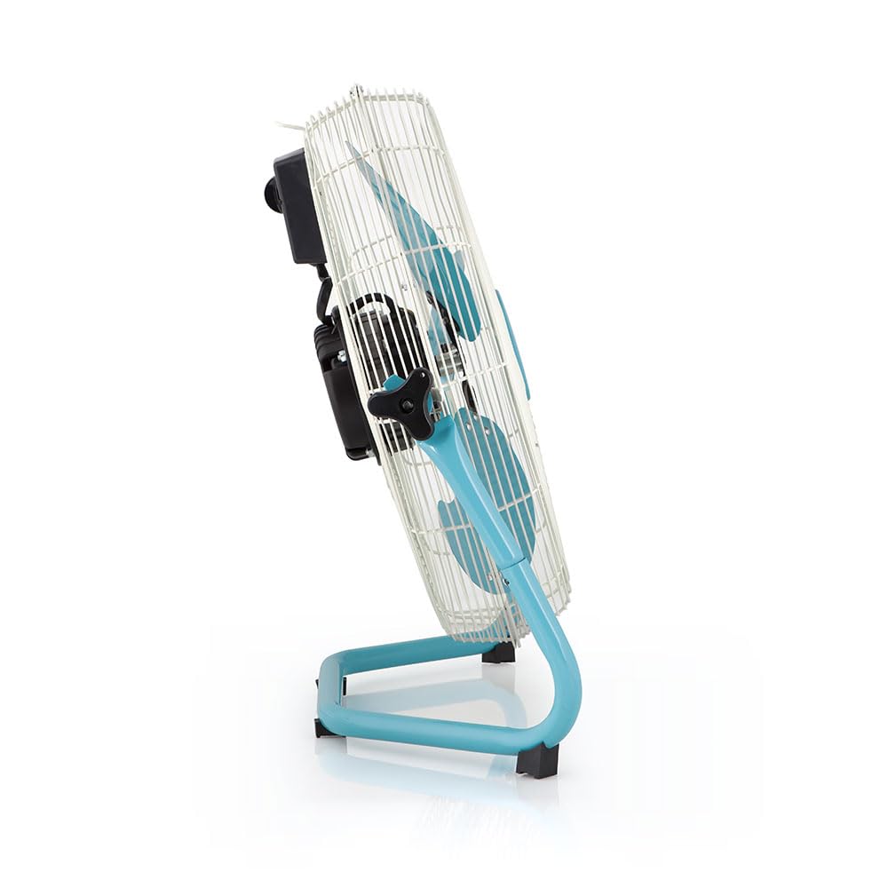 Orbegozo PW 1546 - Ventilateur industriel Power Fan, 3 vitesses, pales métalliques, poignée de transport, 130 W, bleu et blanc