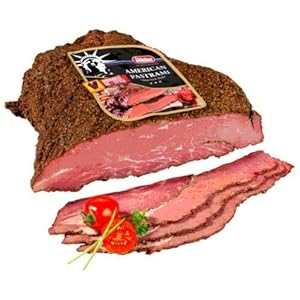 Originele runderborst Pastrami brisket New York Style gekookt, gekookt en gerookt uit pikant bereide rundborst – rundvlees – 100% pure beef! ca. 2 kg origineel van Dieter Hein