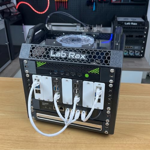 Image of VIKSON INTERNATIONAL10-Inch AI Modular Desktop Server Rack 5U - Miniature Network Equipment Enclosure for Servers, Mini Switches, and Homelab IT Gear - 120mm Fan Compatible for Docker, Homeassistant