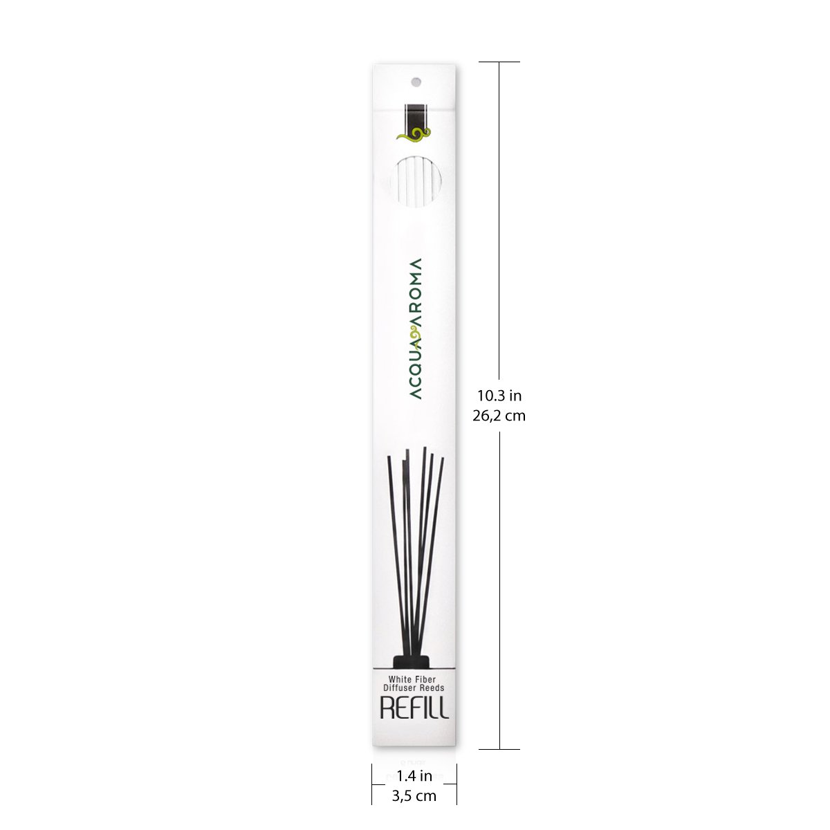 Acqua Aroma White Fiber Diffuser Reeds Refill (Pack of 8 Reeds 10? X 3.0MM)