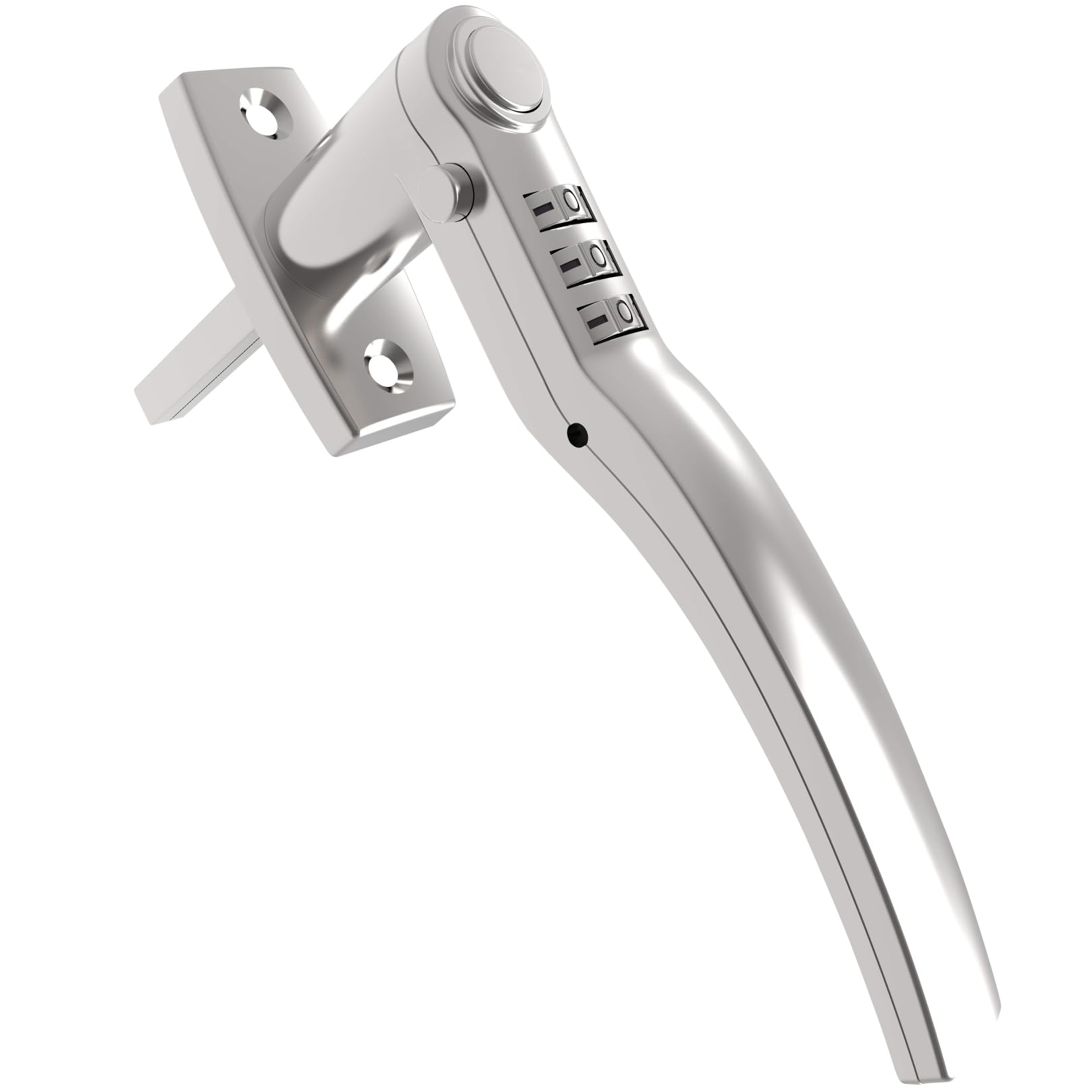 HOME It® Universeller Fenstergriff mit Code – abschließbar ohne Schlüssel – für Fenster & Türen – rechts & links montierbar – robuste Zinklegierung – Satin-Finish