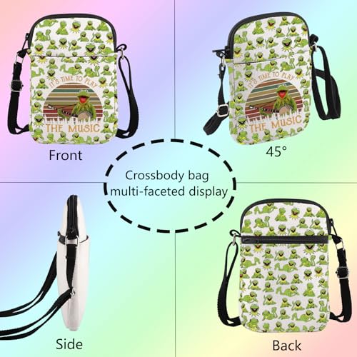 FOTAP Singing Frog Crossbody Bag Green Forg Lover Gift Frog Green Fan Shoulder Bag Comedy Movies Inspired Gift4