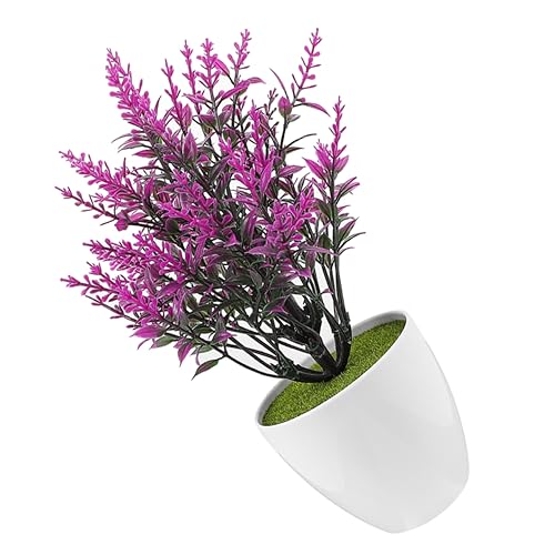 TOGEVAL Planta En Maceta Falsa Decoración De Plantas Falsas Adornos Flores para Decorar Helecho Artificial Plantas Falsas De Interior Planta De Interior Estético Casa Violet El Plastico