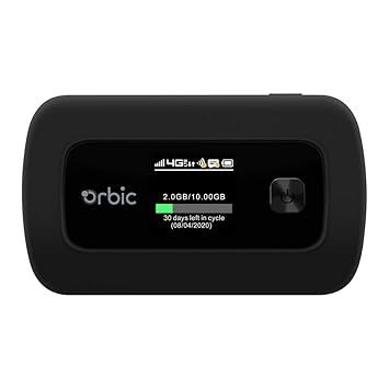 Orbic Verizon Speed Mobile Hotspot | 4G LTE |Connect up to 10 Wi-Fi Enabled Devices | Up to 12 hrs of Usage time |Up to 5 Days of Stand-by time | Great for Remote Workers