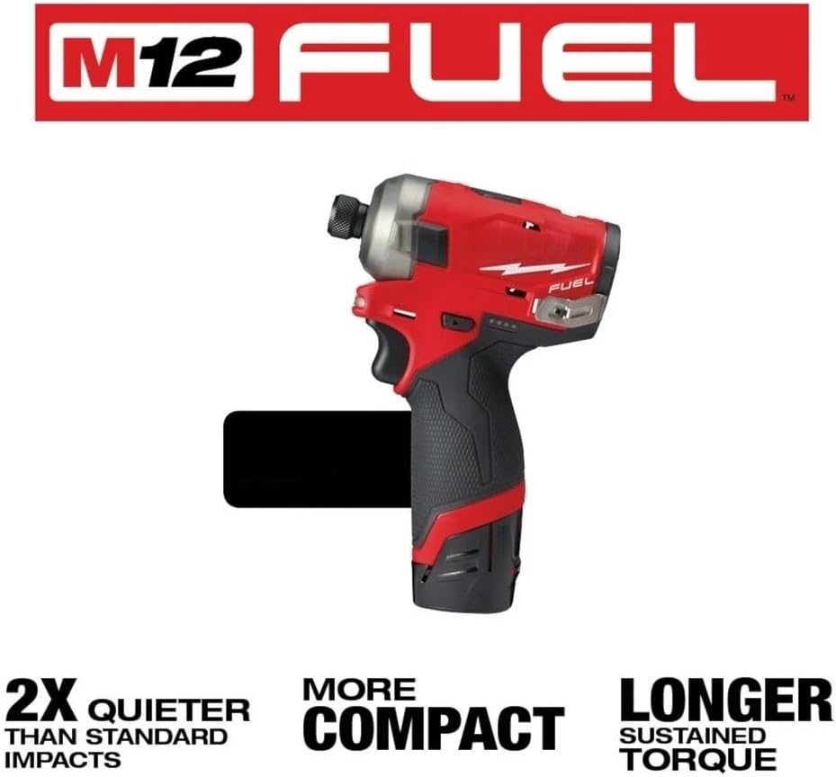 2551-22 Cordless Brushless Impact Drivers for Milwaukee M12 FUEL 12V 1/4" Hex Hydraulic Driver Kit