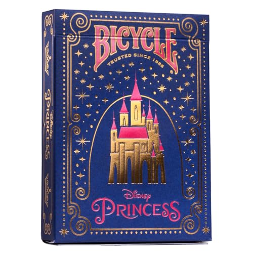 MJM Bicycle Disney Princess Playing Cards, Navy, 53 Cards, All