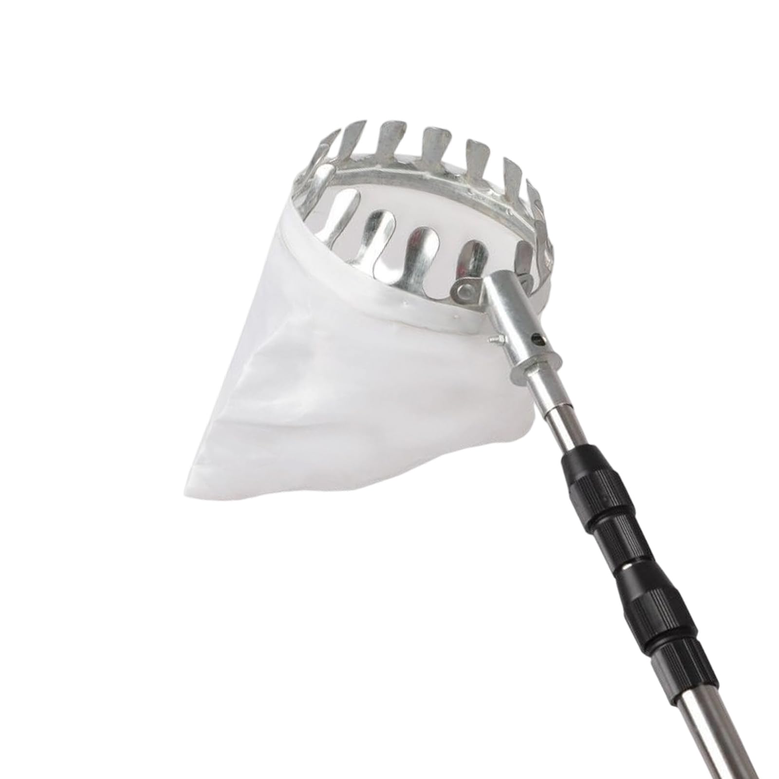 Hsioluted Black Safe High Height Fruit Picker With Extendable Telescopic Post For Denial Climb Harvesting Of Various Produce Ensuring User Security Metal Picker