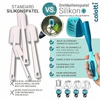 Calotti® Drehkellenspatel Silikon +, für Thermomix® TM7®,TM6®,TM5® und TM31®. Einfaches Aufnehmen von Mixgut dank flexibler Silikonflanke und patentierter Zentrierfunktion - Made in Germany – Ansicht 7