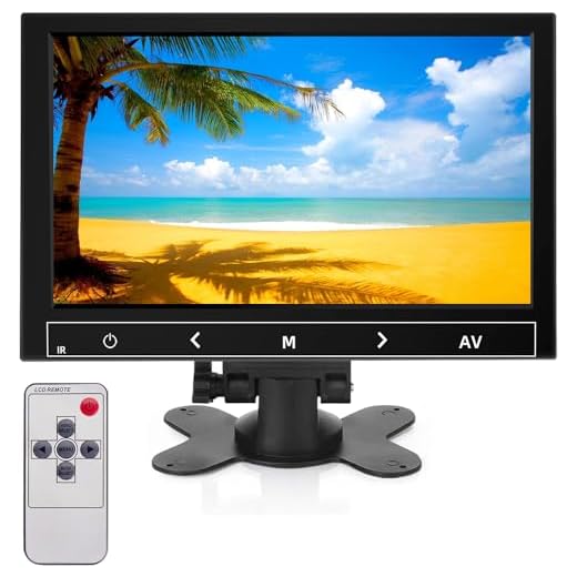 AISHICHEN Mini monitor 10.1 pollici, Raspberry Pi Display 1280 x 800, schermo IPS con HDMI USB VGA AV BNC, monitor portatile per ufficio, negozio/computer, TV box, DVR (7-1024x600P)