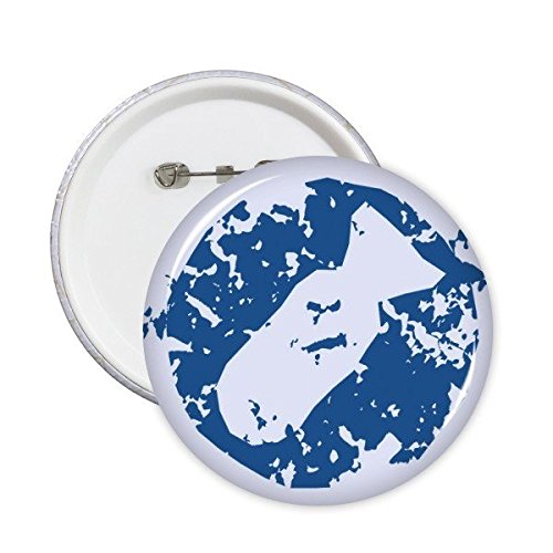 Cadeau créatif broches rondes bleu symbole de paix décoration vêtement