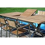 Gartengarnitur Nassau/Kuba Teak Edelstahl mit 10 Sesseln