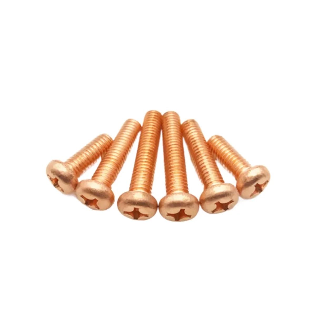 Jskxyy One Color Red Copper Round Head Cross Screw/Conductive Bolt M3m4m5m6(5Pcs M5x16)
