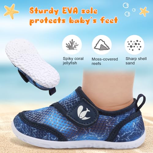 Image of FEETCITY Toddler Water Shoes Boys Girls Swim Shoes Quick Dry Kids Aqua Socks Barefoot for Beach Swimming Pool