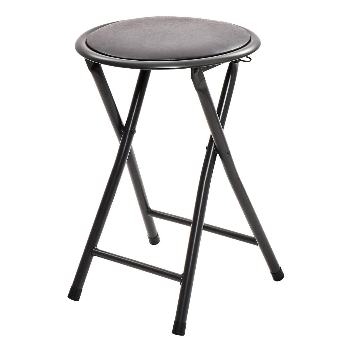 5 five simply smart Atmosphera Folding Stool Black 30 x 30 x 45 cm