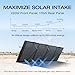 EF ECOFLOW 220W Portable Solar Panel, Bifacial Design Up to 25% Conversion Efficiency N-Type Solar Cell, with Adjustable Kickstand, IP68 Waterproof, Foldable Solar Panel for Camping RVing Home Backup