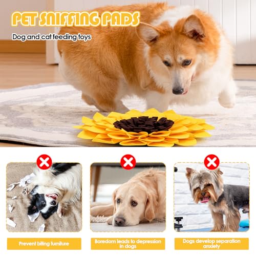 Schnüffelmatte für Hunde Futter Schnüffeln Fütterung Matte Haustier Schnüffelteppich Hund Futtermatte Schnüffeldecke Hundespielmatte - Hundematte Snuffle Pad Trainingsmatte für Haustier Hunde Katzen