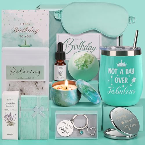 Birthday Bath Pamper Gifts for Women,Unique Self Care Package Skin Care Hamper Friendship Present Relaxation Spa Bath Set for Her, Mum Pamper Hampers Birthday Gifts for Women Friend