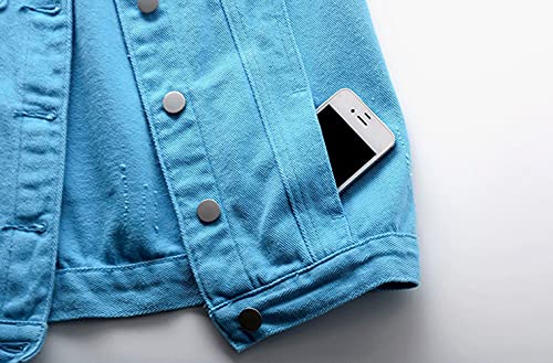 ORANDESIGNE Giubbotto Jeans Bambina Giubbotto in