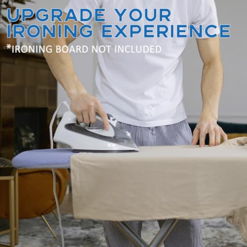 Image of Ironing Board Covers with Padding Standard Size, RAINHOL Blue 15 inchx54 inch | Extra Thick Aluminum Coated Iron Table Cover, Stain & Scorch Resistant Surface, Elastic Edge
