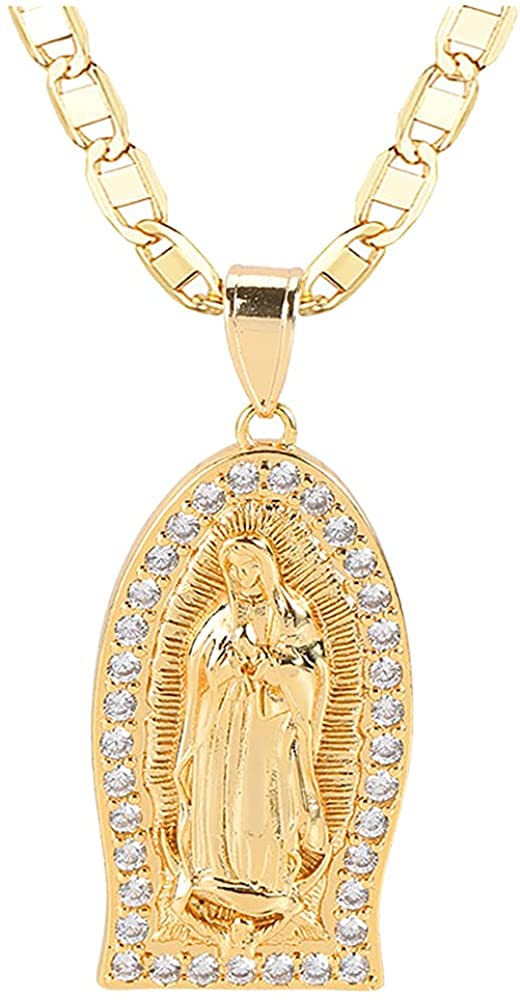 Cadena De Oro La Virgen De Guadalupe Virgen Maria Medalla | Desertcart