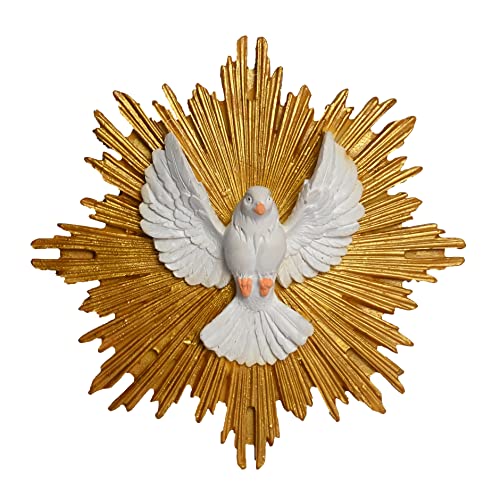 Image of KariGhar Faith Dove Holy Spirit Catholic wall Hanging Idol Perfect for Prayer Room /Drawing Room /Decoration & Gifting (5 x 11 x 11 CM) A0054 (4.5 x 4.5 INCH)