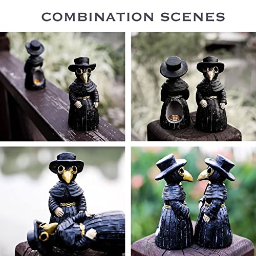 Plague Doctor Incense Burner, Plague Doctor Cone Burner Eyes Will Smoke, Ornament Handmade Craftwork Yoga Room, Desktop Resin Ornament For Home Decoration, Effective Stress & Anxiety Relief. #TOP5
