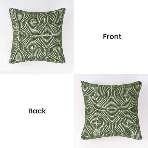 Housse de coussin bohème pour salon chaleureux au motif géométrique tissé