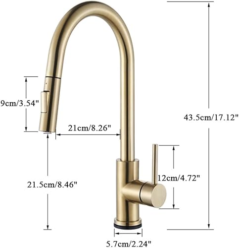 Miniatura 3 de Negro Sensor Grifos de Cocina Acero Inoxidable Inducción Extraer Grifo Mezclado Solo Manija Control Táctil 360 Rotación Grifo