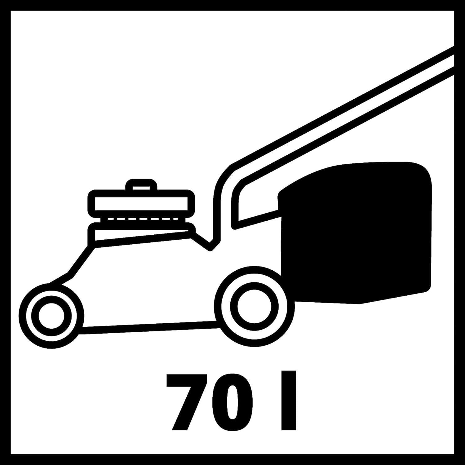 Einhell Benzin-Rasenmäher GC-PM 51/3 S HW (2.7 KW, 4-Takt-Motor, 51 cm Schnittbreite, bis zu 1800 m², abschaltbarer Hinterradantrieb, 6-stufige zentrale Schnitthöhenverstellung, Grasfangsack 70 L)