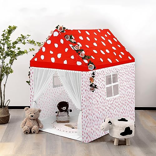 Gurukrupa International, Light Weight Kids Theme Play Theme Tent House for Kids 3-13 Year Old Kids Girls and Boys (RED Cloud)