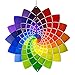 CIM Metall Windspiel - Rainbow Star - 250 - leichtdrehendes Windmobile mit brillanten Farben- inklusive Aufhängung – attraktive Raum- Fenster und Garten-Dekoration