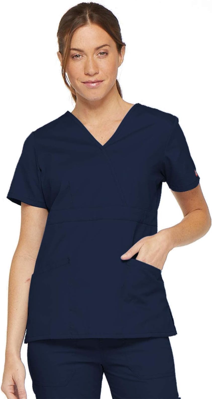 DickiesWomen's EDS Signature Scrubs Missy Fit Mock Wrap Top Medical Shirt